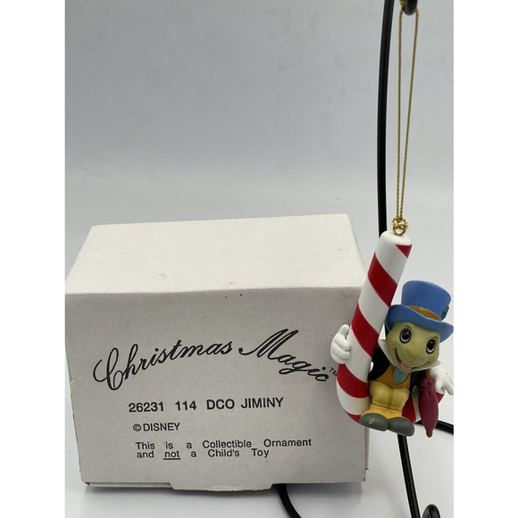 Disney Christmas Magic Ornaments W/Box Pinocchio Jiminy Oliver Figaro Set/4 - Picture 7 of 12